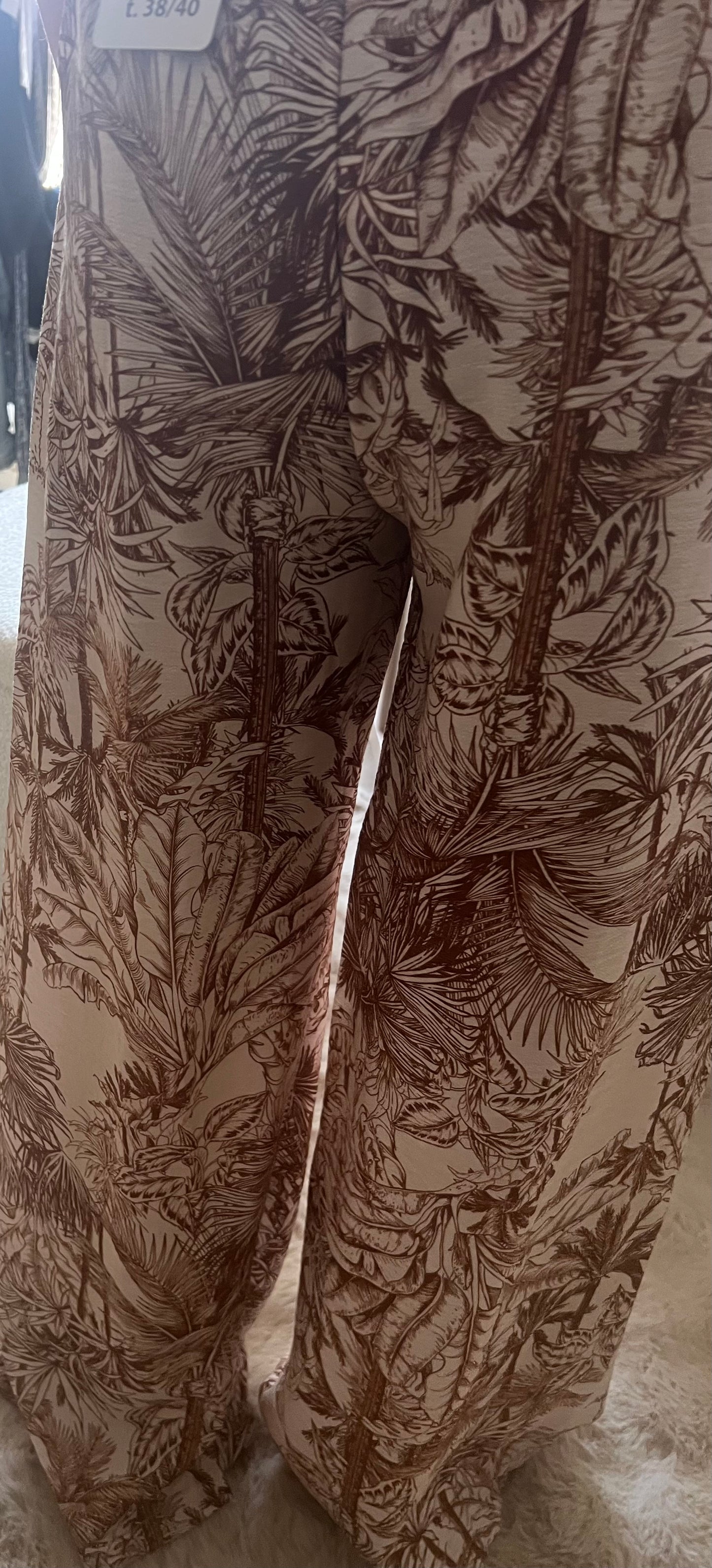 . Pantalon Large Motif Savane – Esprit Nature Chic
