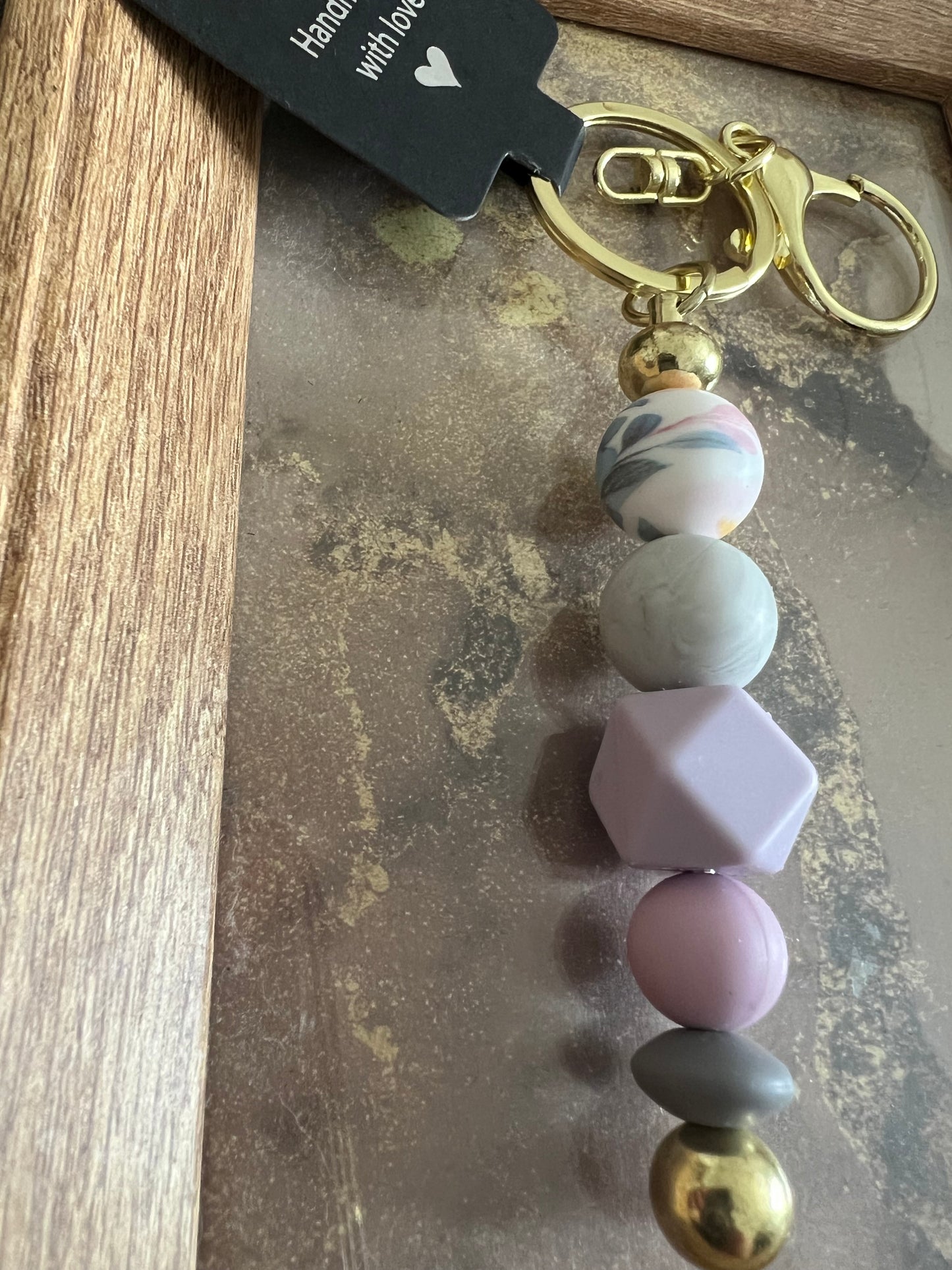 Porte clé perle silicone