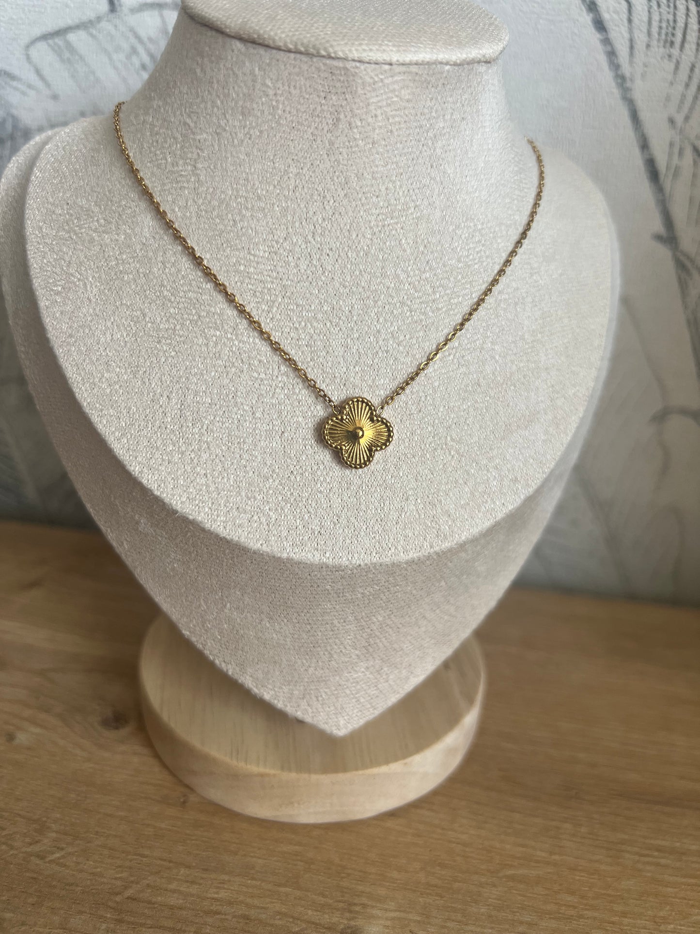 Collier Trèfle – Acier Inoxydable