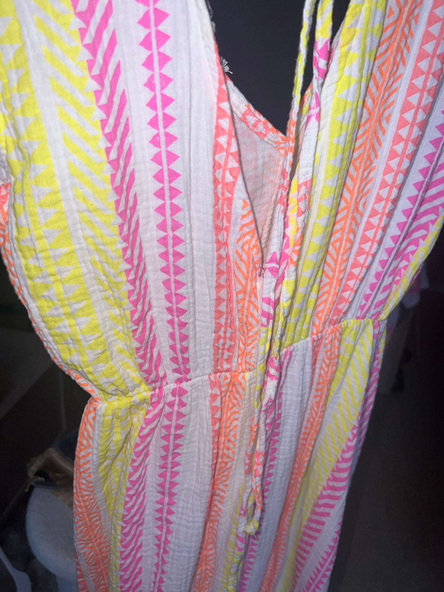 đž Robe BohĂšme âSoleil dâĂtĂ©â â Ăclats Blanc, Jaune & Rose