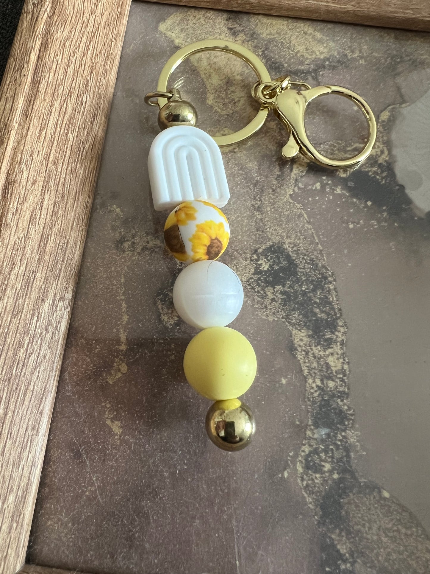 Porte clé perle silicone