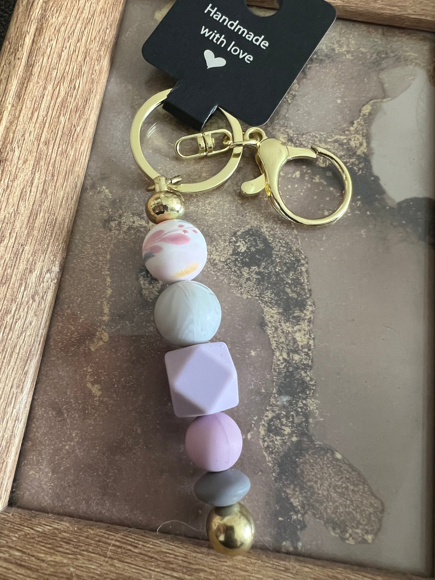 Porte clé perle silicone