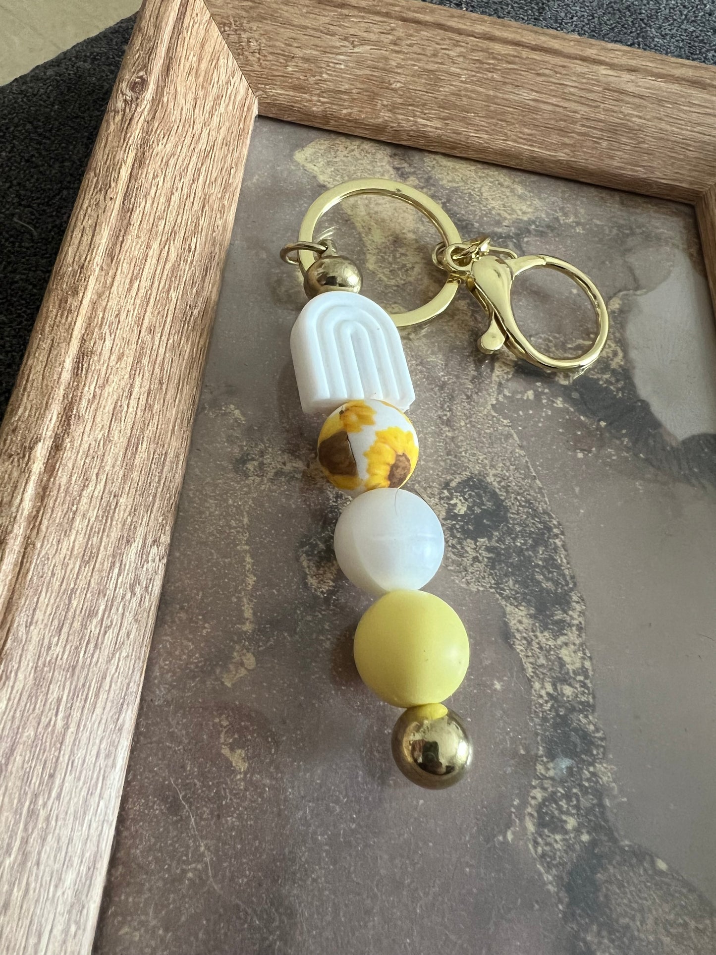 Porte clé perle silicone