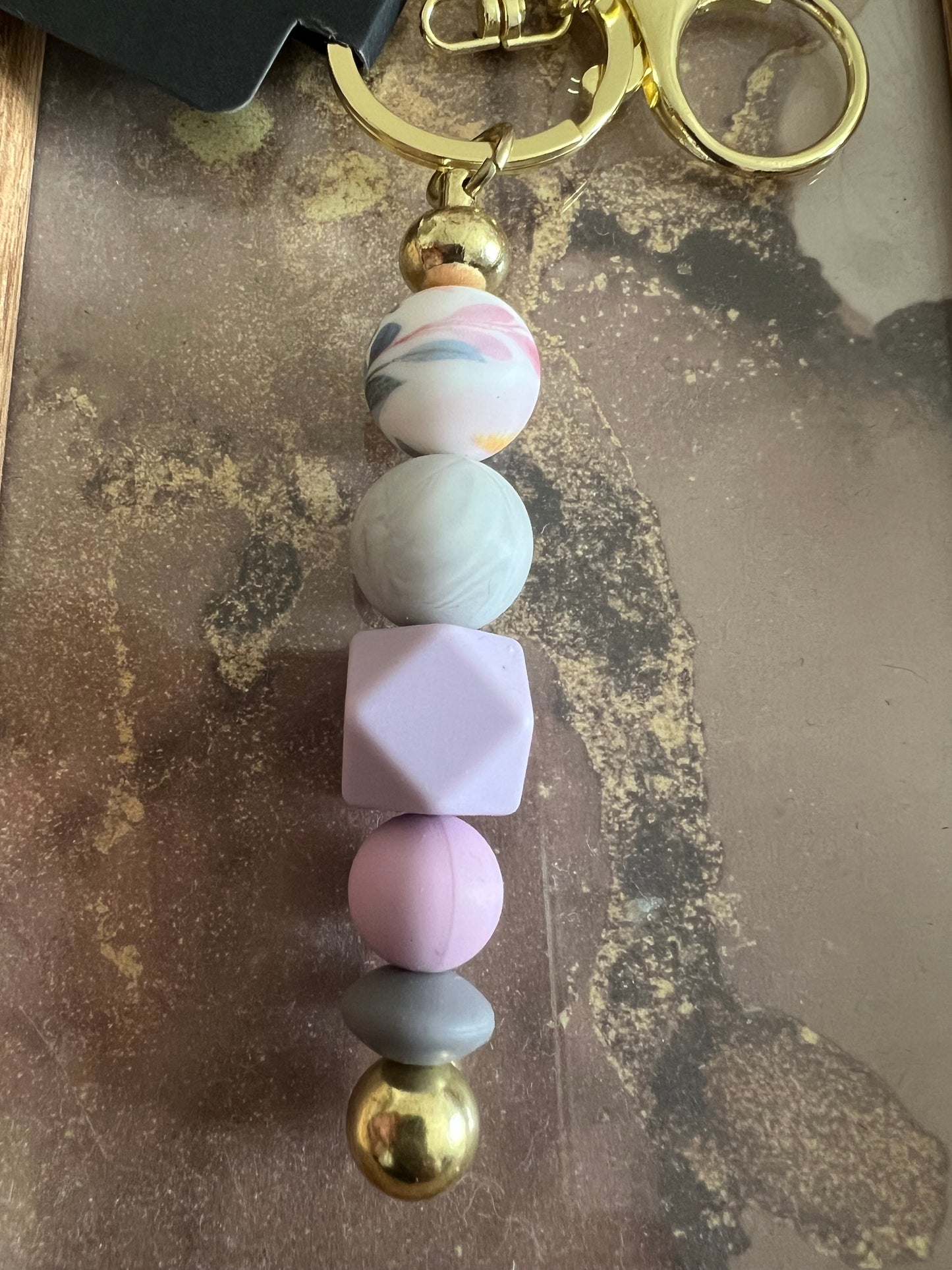 Porte clé perle silicone