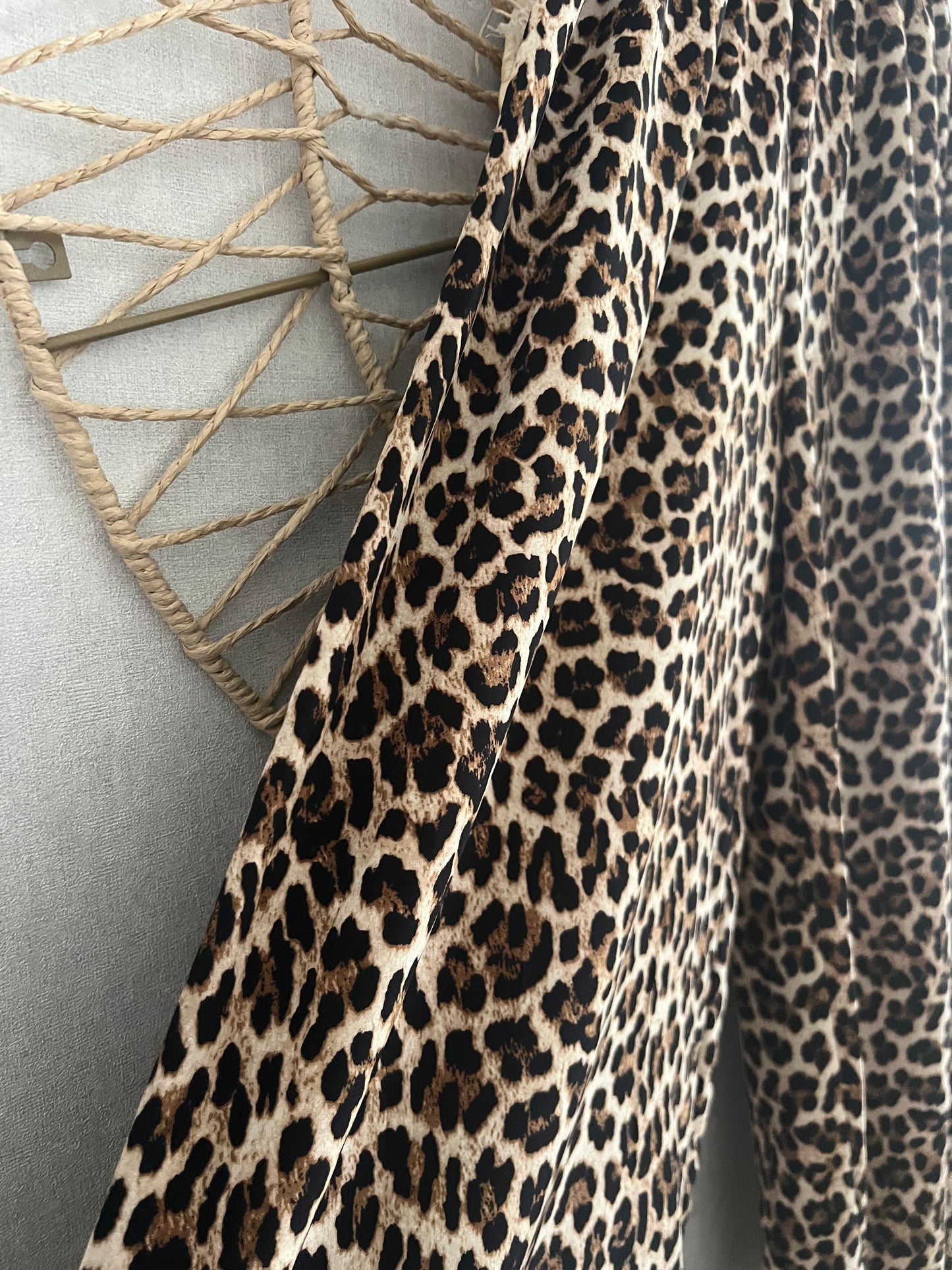 Pantalon palazzo imprimé léopard – taille unique