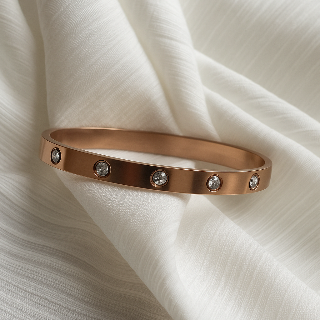 Bracelet jonc couleur rose
