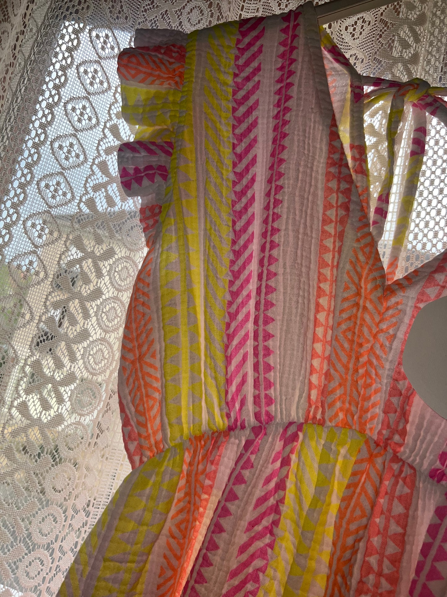 đž Robe BohĂšme âSoleil dâĂtĂ©â â Ăclats Blanc, Jaune & Rose