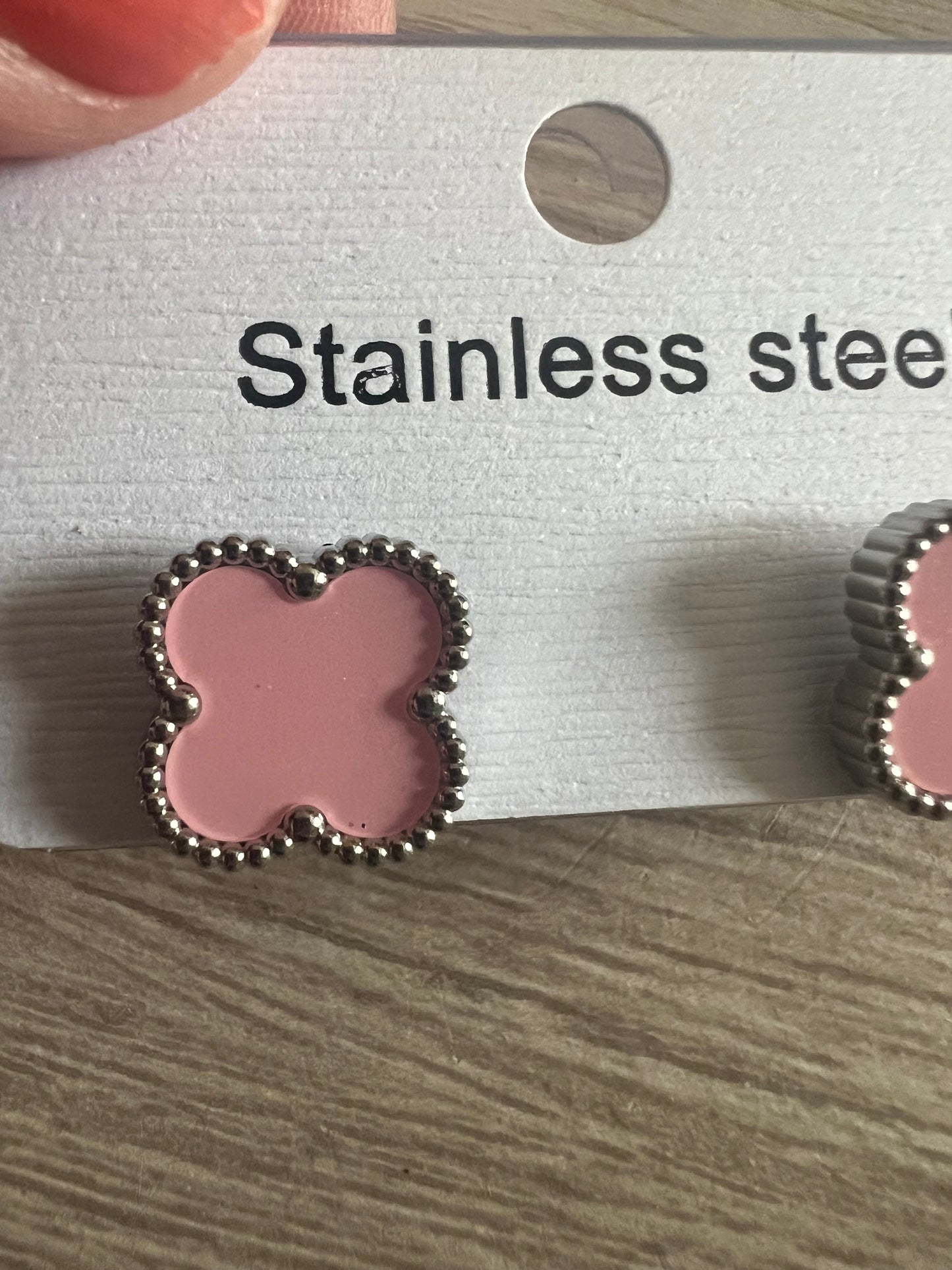 Boucles d’Oreilles Trèfle – Acier Inoxydable