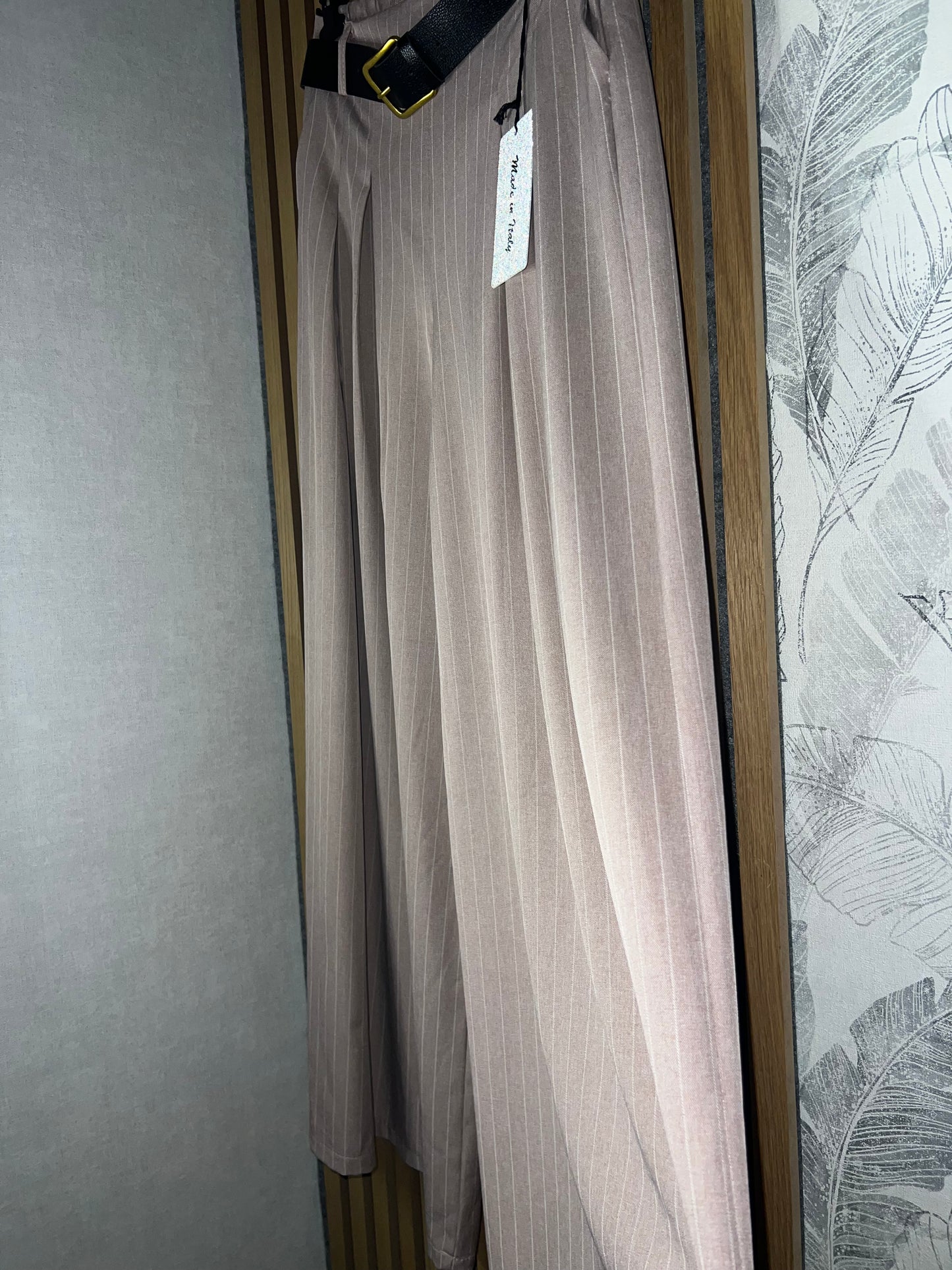 Pantalon Large à Pinces – Rose Poudré Élégance taille unique
