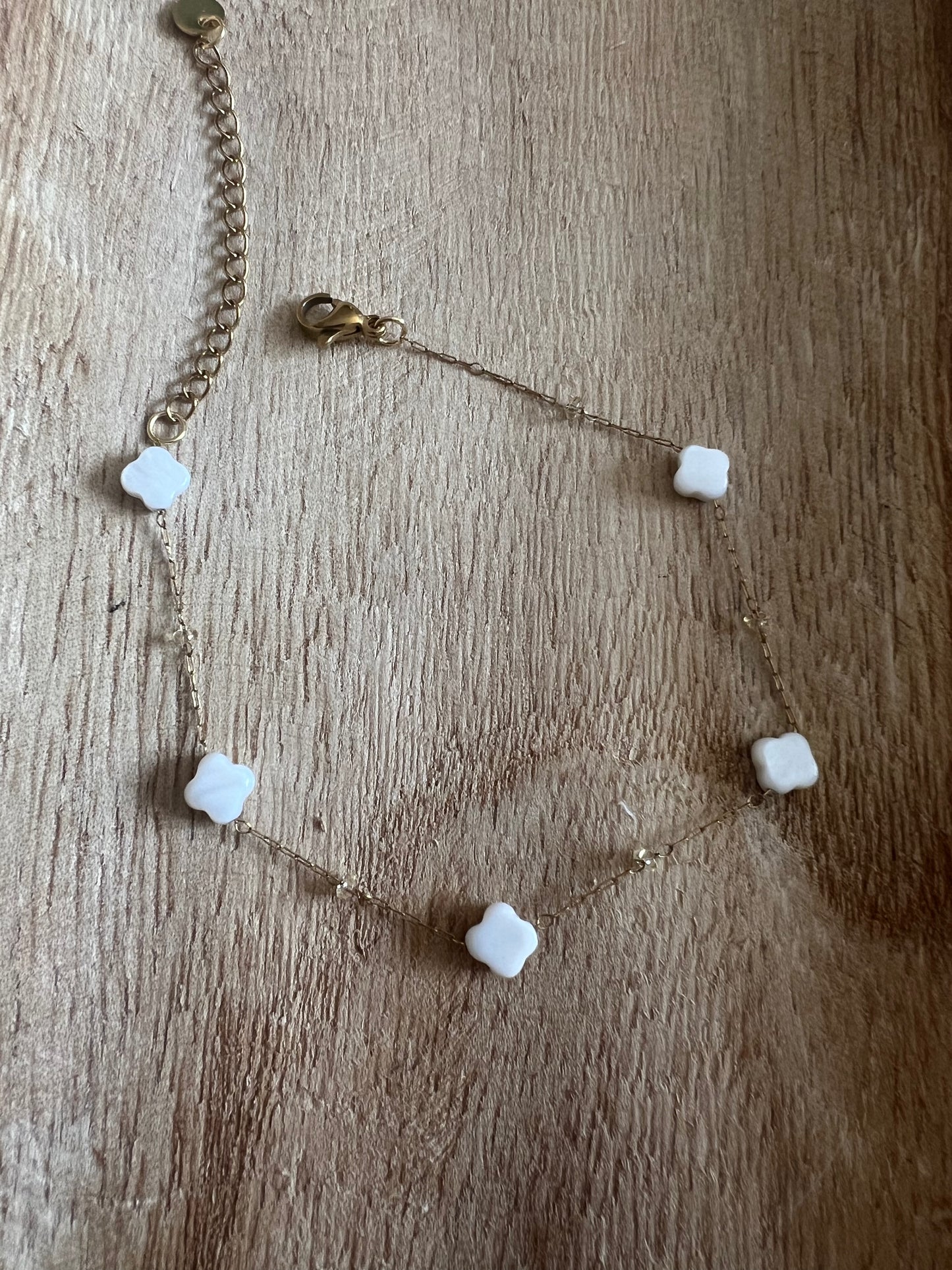 Bracelet Trèfle Chance & Chaîne Fine