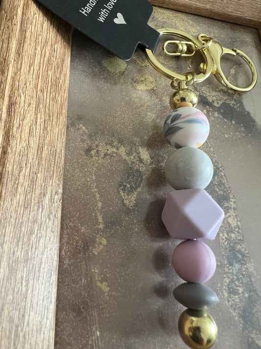 Porte clé perle silicone