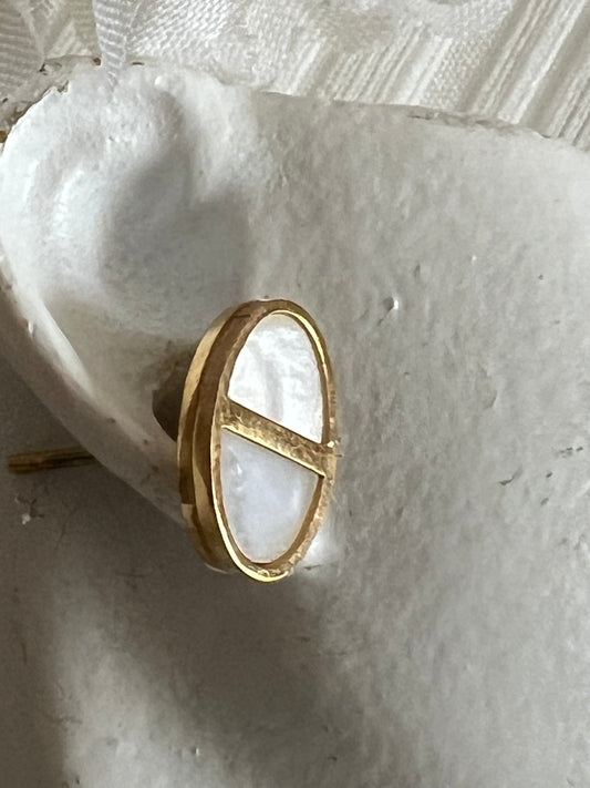 Boucles d’Oreilles Bouton – Minimalisme Doré
