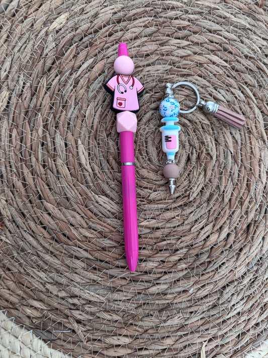 Ensemble porte clé et stylo