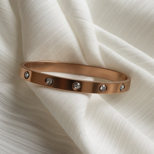 Bracelet jonc couleur rose