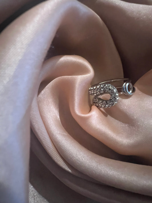 Bague ajustable en acier inoxydable – Finition argentée