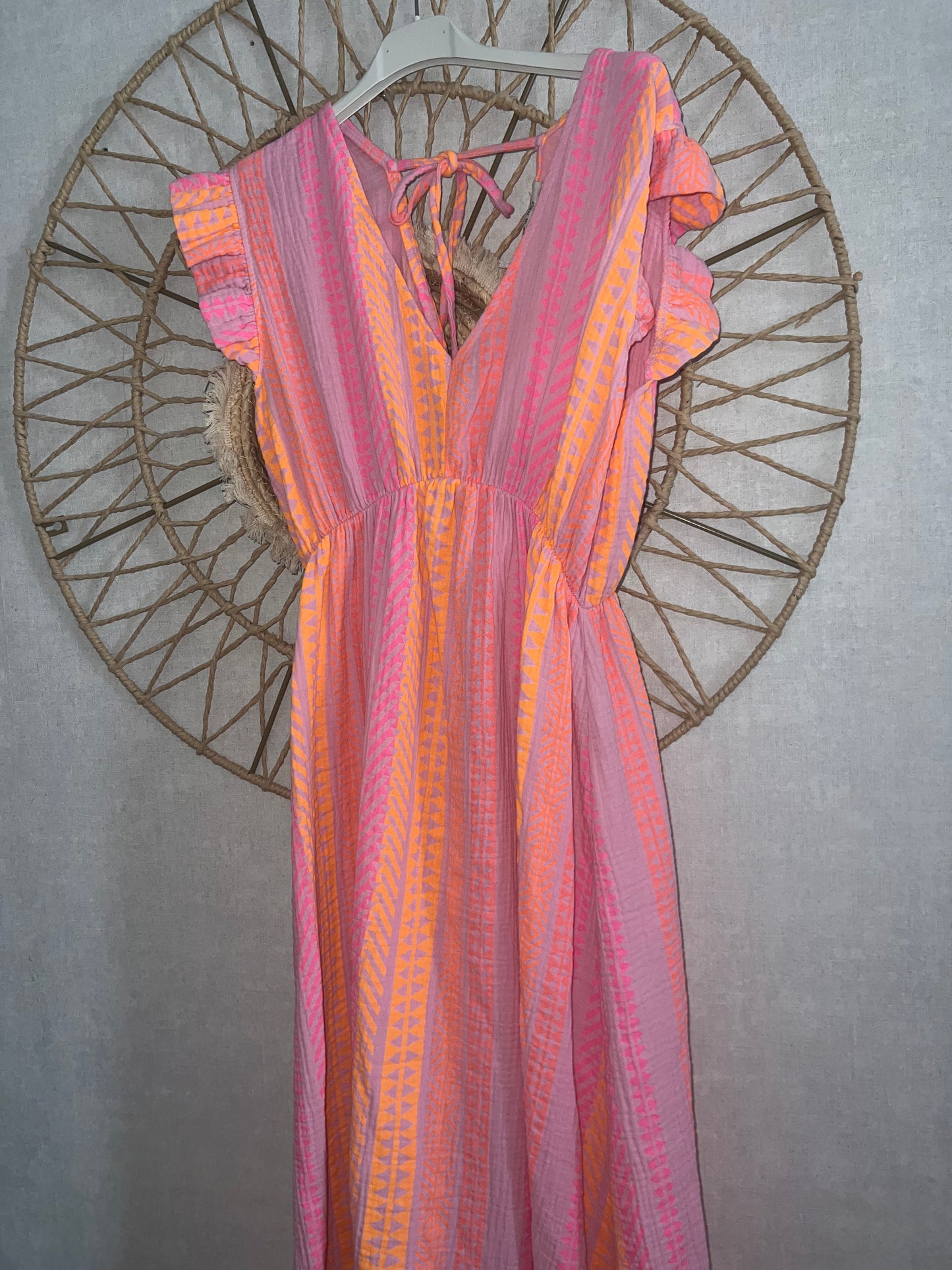 🏝️ Robe Longue Bohème Flashy – Éclat d’Été