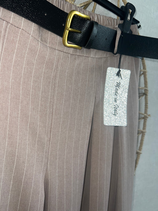 Pantalon Large à Pinces – Rose Poudré Élégance taille unique