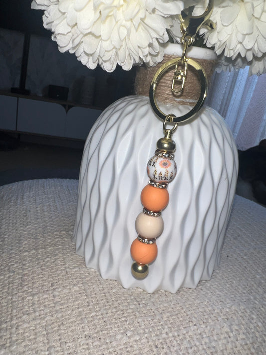 Porte clé perle silicone